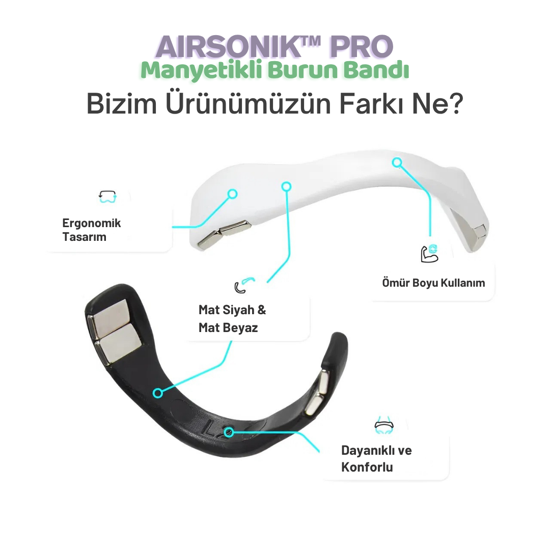 AirSonik™ Pro Maynetik Burun Bandı