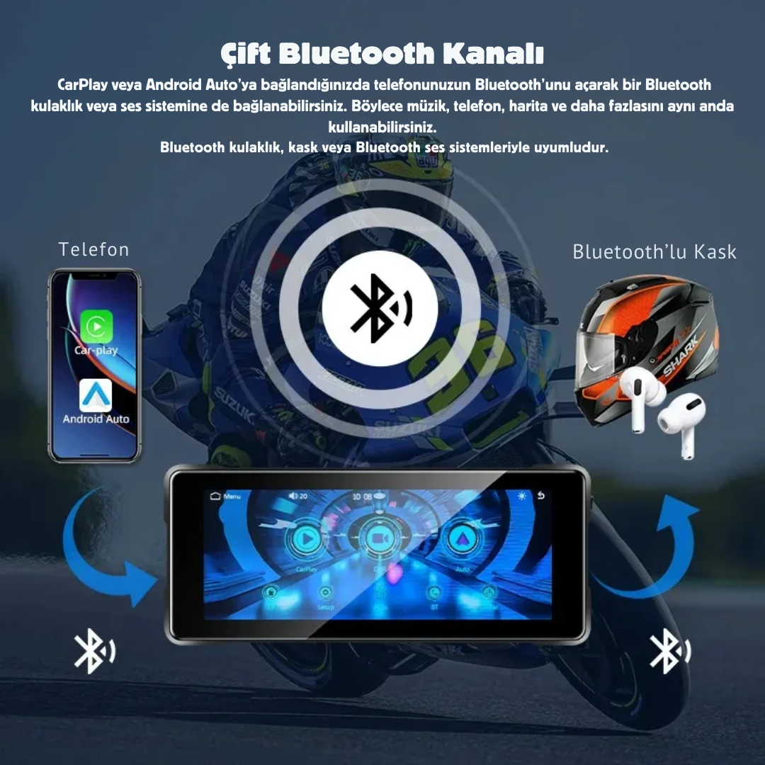 AirSonik™ Motosiklet Carplay
