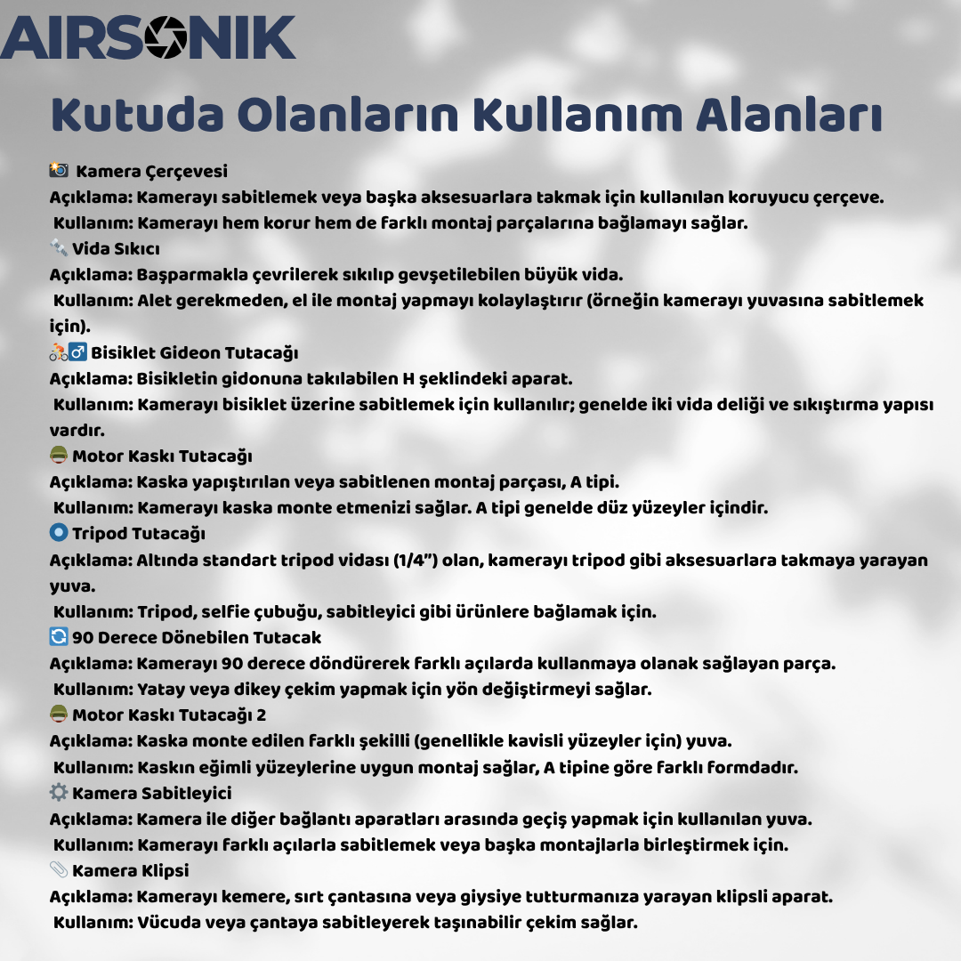 AirSonikCam™ POV Kamerası