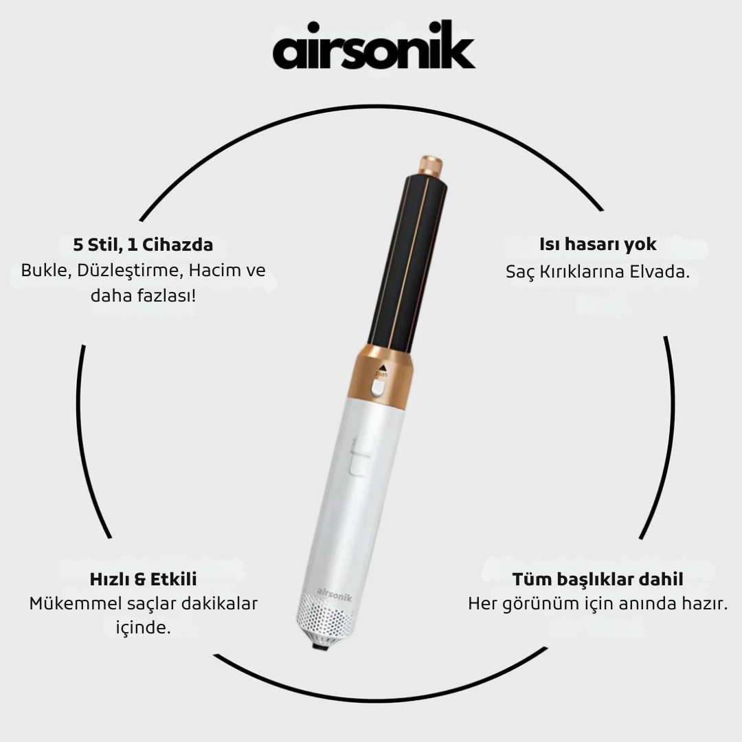 AirSonik™ 5'i 1 Arada Saç Şekillendirici