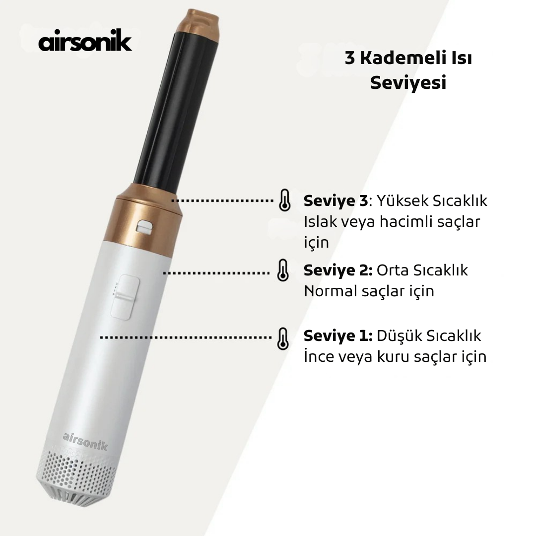 AirSonik™ 5'i 1 Arada Saç Şekillendirici